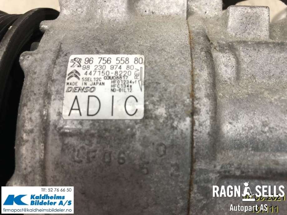 Aircondition kompressor til Peugeot 3008 2016-->> (Type II)  (98 103 472 80|9675655880)