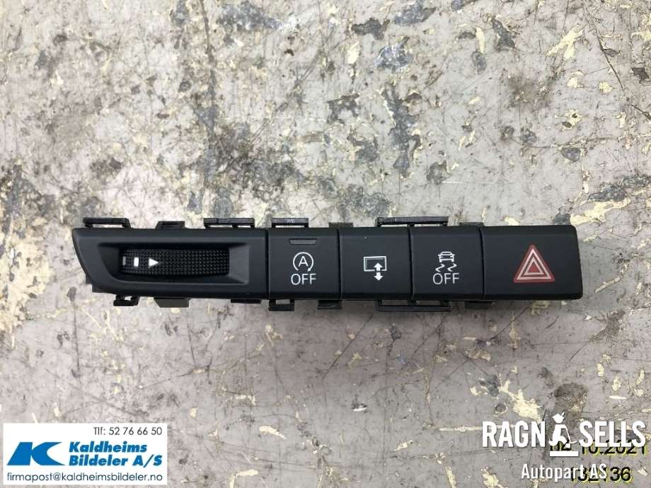 Bryter nødblink til Audi A8 2010-2013 (Type III, Fase 1) (4H0 820 911 A|4H1 959 673 B)