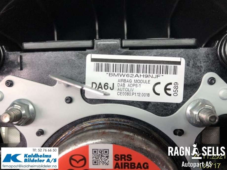 Airbag rattpute til Mazda CX-3 2015-2022  (DA6J-57-K0002|)