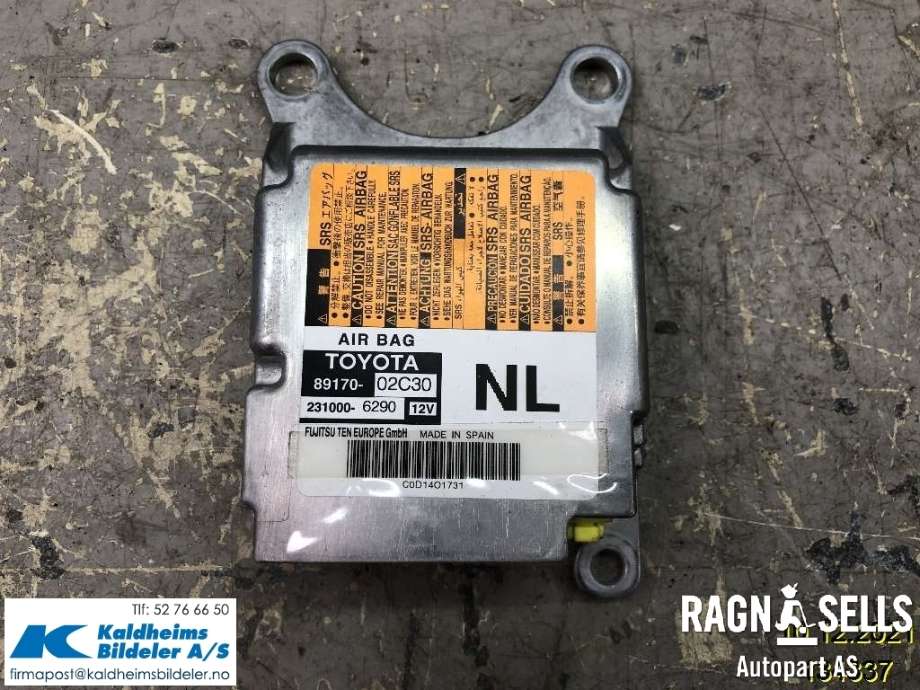Airbag elektronikk til Toyota Auris 2013-2015 (Type II, Fase 1) (8917002C30|)