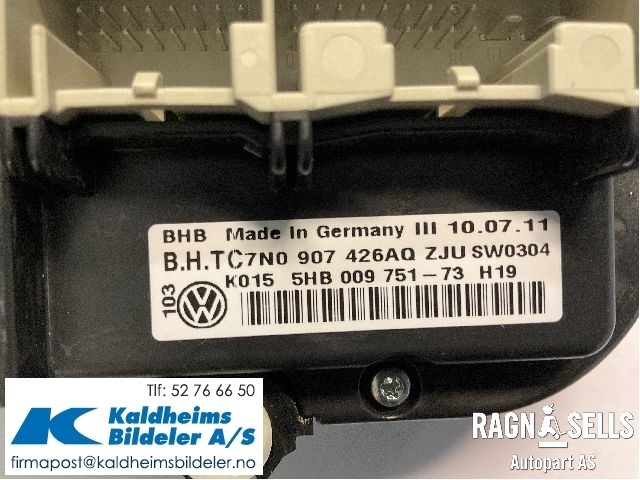 Varmeapparat betjening til VW Caddy 2010-2015 (Type III, Fase 2)  (7N0 907 426 AQ)