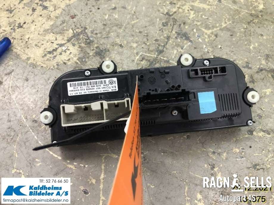 Varmeapparat betjening til VW Caddy 2010-2015 (Type III, Fase 2)  (7N0 907 426 AQ)