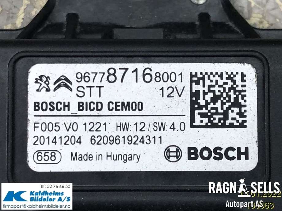 Styreenhet diverse til Peugeot 308 2013-2021 (Type II)  (9677871680)