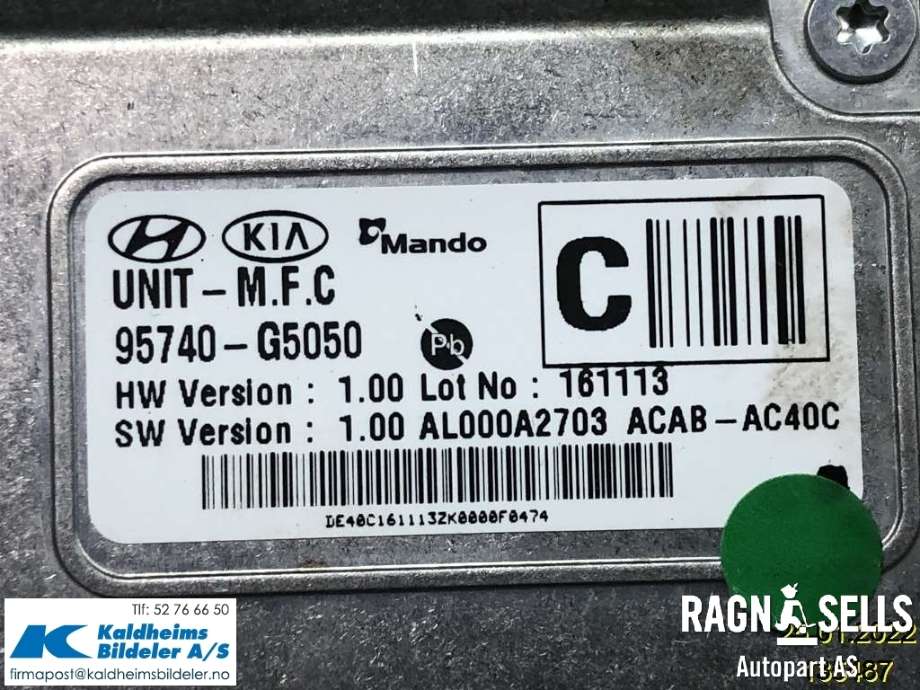 Parkeringskamera bak til Kia Niro 2016-2021  (95740G5050|)