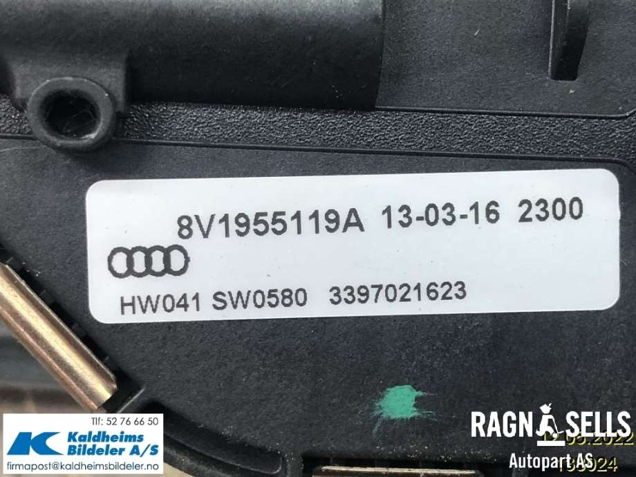 Viskermotor frontrute til Audi A3 2012-2016 (Type III, Fase 1)  (8V1955119A|8V1 955 023 D)