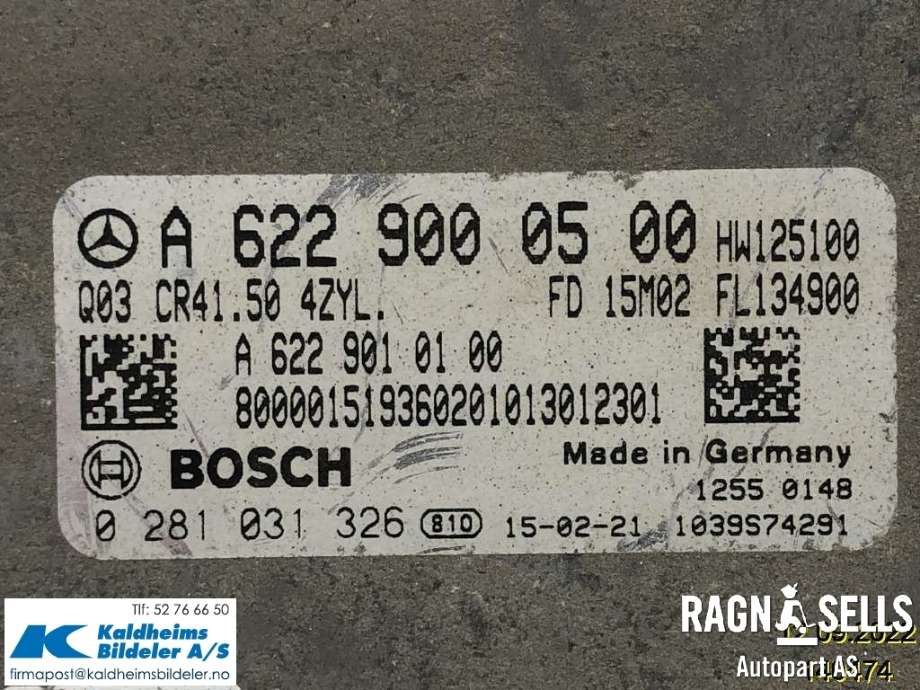 Styreenhet motor til Mercedes Vito 2014-->> (W447) (W447) (A6229000500|A 622 900 05 00)