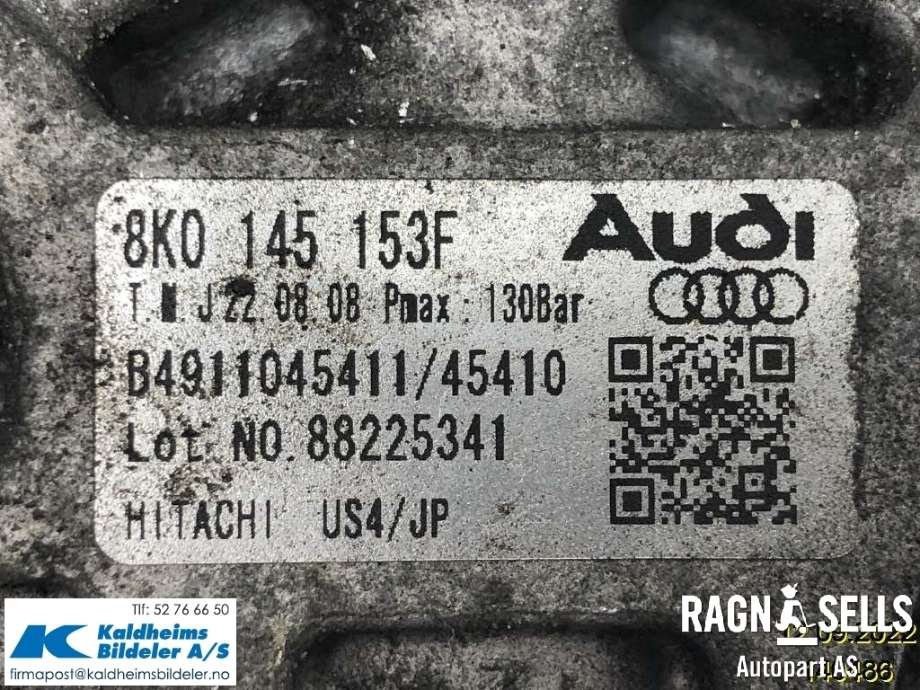 Servo pumpe mekanisk til Audi A4 2007-2014 (Type IV) (B8) (B8) (8K0145153F|8K0 145 153 F|)