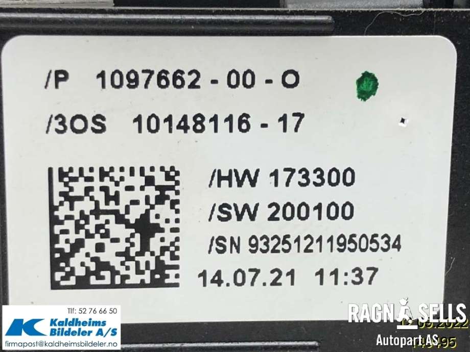 Bryter combi til Tesla Model 3 2018-2023 (Fase 1)  (1097662-00-O||10147479-00-10)