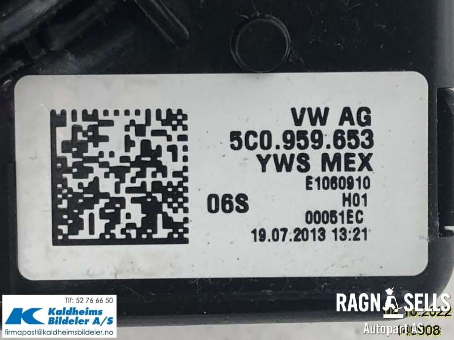 Airbag slepering til VW Beetle 2011-2018 (Type II) (5C0959653|5C0 959 653)