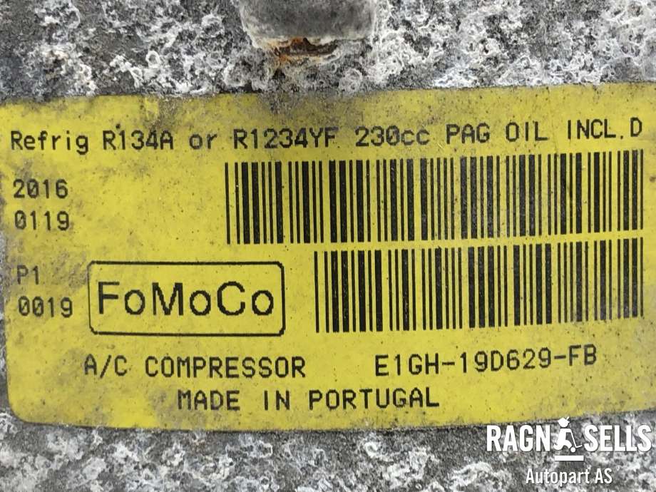 Aircondition kompressor til Ford Galaxy 2010-2015 (Type III, Fase 2)  (FOMOCO|E1GH19D629FB.|)