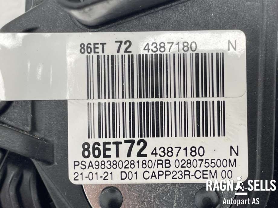 Pedal gass til Opel Vivaro C 2020-->>  (86ET724387180|9838028180|028075500M|)