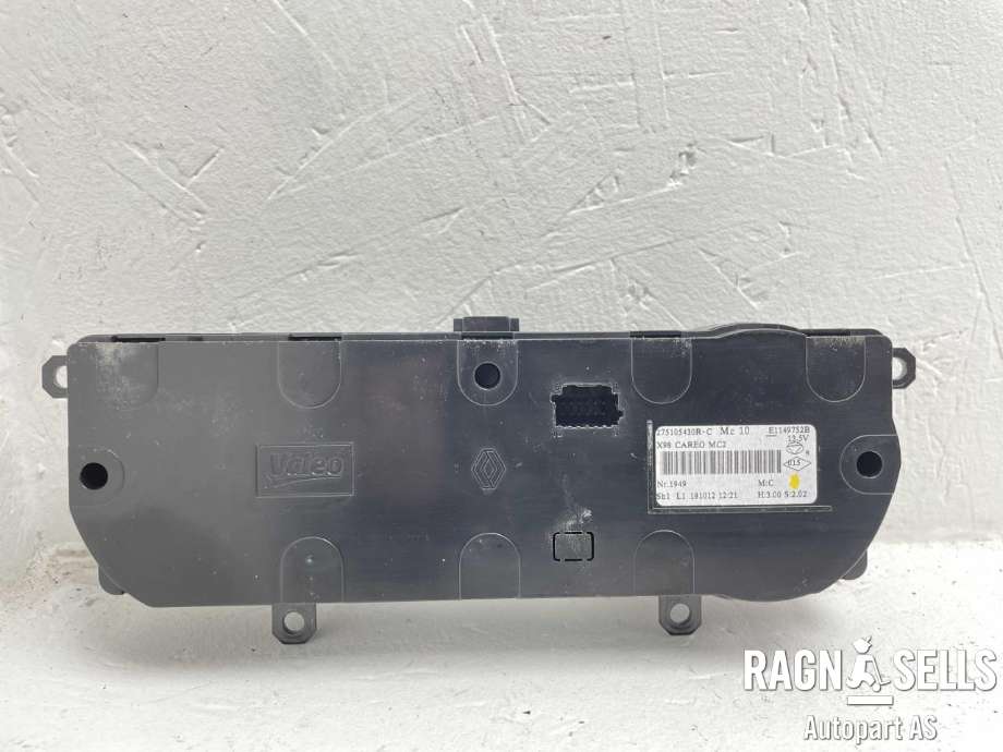 Varmeapparat betjening til Renault Clio 2016-2019 (Type IV, Fase 2)  (275105430R|E1149752B|)
