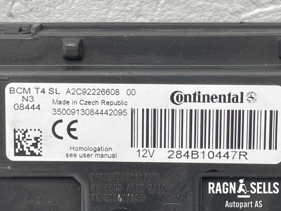 Styreenhet comfort (BCM) til Renault Clio 2016-2019 (Type IV, Fase 2)  (CONTINENTAL|284B10447R|A2C9222660800|)
