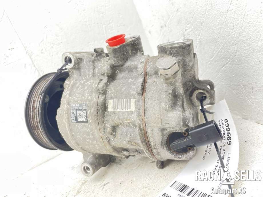 Aircondition kompressor til VW Golf VII 2012-2017 (Fase 1) (DENSO|5Q0820803F|GE447150-6031|PXV16-1615|PXV161615|01140562|012011032014|1KD820803|1KD820803A|1KD820803B|1KD820803H|1KD820803K|1KD820803L|1KD820803M|1K0.260.859 F|)