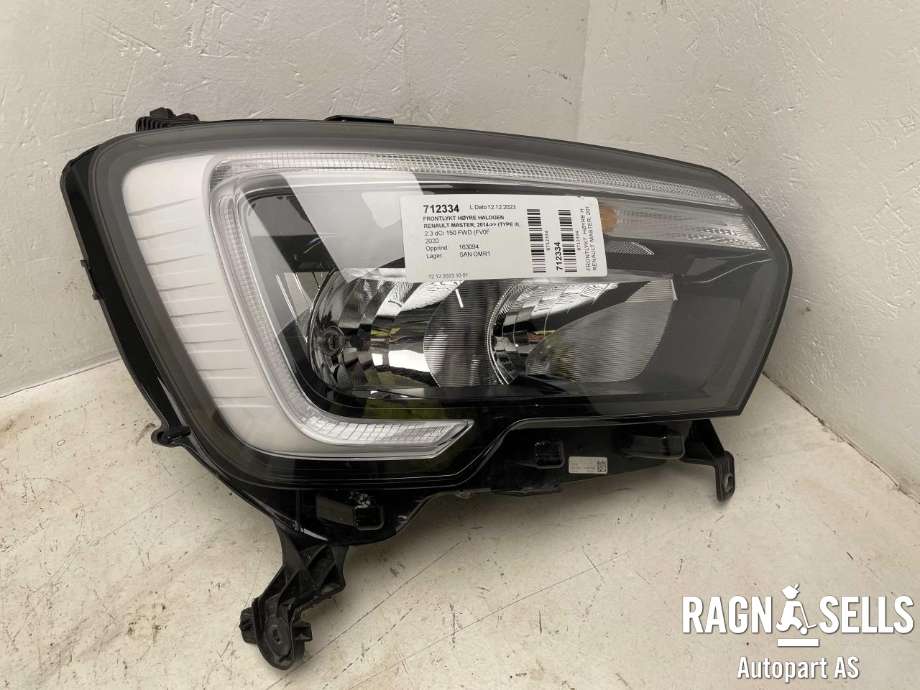 Frontlykt høyre halogen til Renault Master 2014-->> (Type III, Fase 2) (260105567R|)