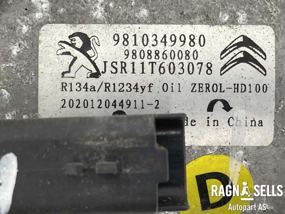 Aircondition kompressor til Citroën Berlingo 2019-->> (Type III)  (9810349980|JSR11T603078|98 103 499 80|1617989180|1636462980|1638946180|9808860080|9830148880|SU001A7274|SU001A7752)