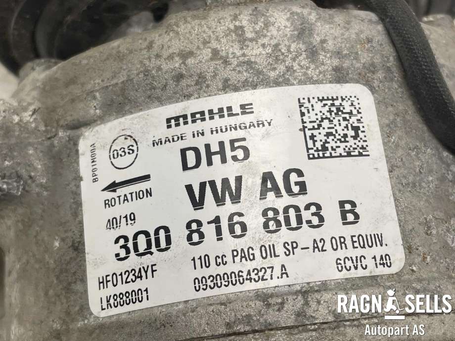 Aircondition kompressor til VW Transporter / Caravelle 2019-->> (T6.1) (T6.1) (MAHLE|3Q0816803B|3Q0816803|3Q0816803D|3Q0816803E|)