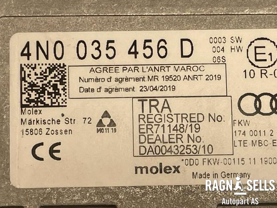 Antenne forsterker til Audi e-tron 2018-->>  (4N0 035 456 D|)
