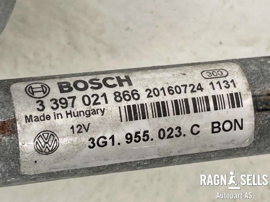 Viskermotor frontrute komplett m/overføring til VW Passat 2015-2019 (Fase 1) (B8) (B8) (BOSCH|3G1 955 023 D||1397220651|3G1955119A|3397021866)