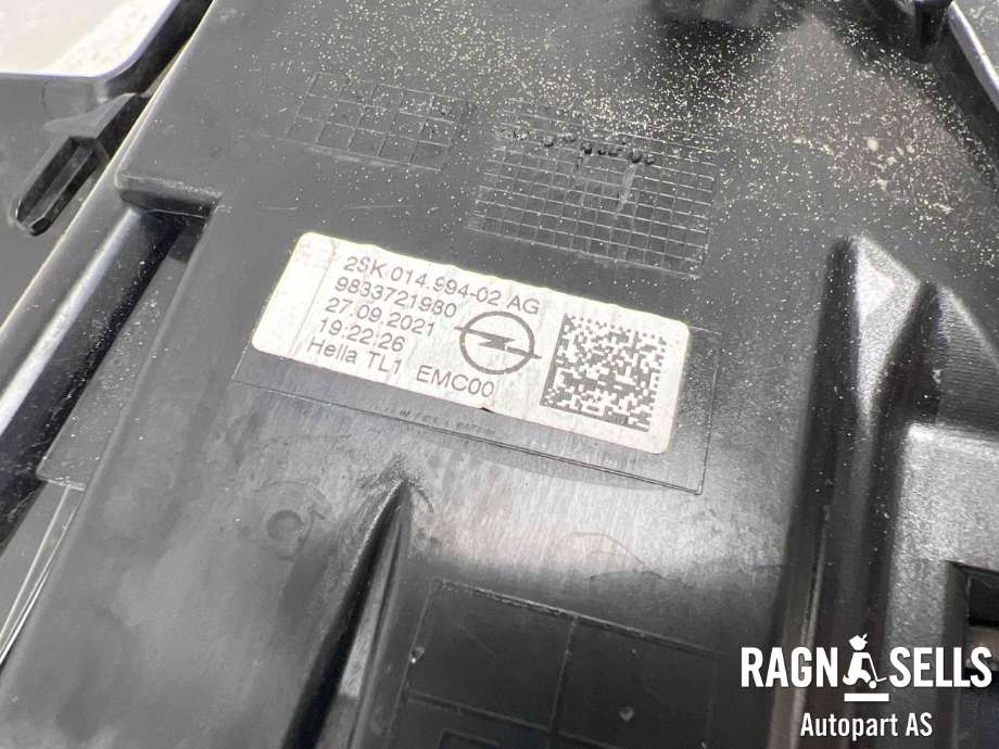 Baklykt høyre ytre til Opel Mokka E 2020-->> (Type II) (9833721980|2SK01499402AG|)