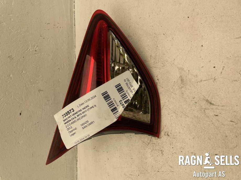 Baklykt venstre indre til Mazda CX-5 2012-2017 (Type I) (KD53-51-3G0B|)