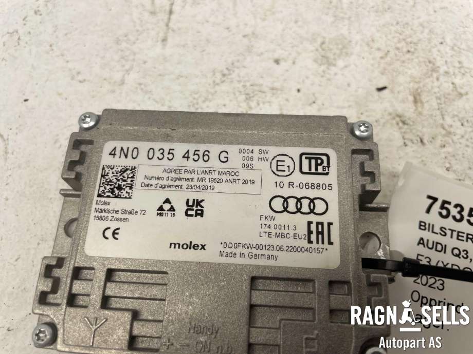 Bilstereo diverse til Audi Q3 2019-->> (Type II)  (4N0 035 456 G|4K0 035 456|)