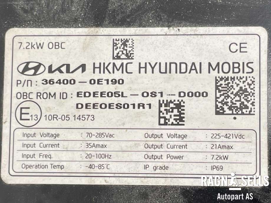 Batterilader (OBC - On Board Charger) til Kia Niro 2016-2021 (364000E190|)