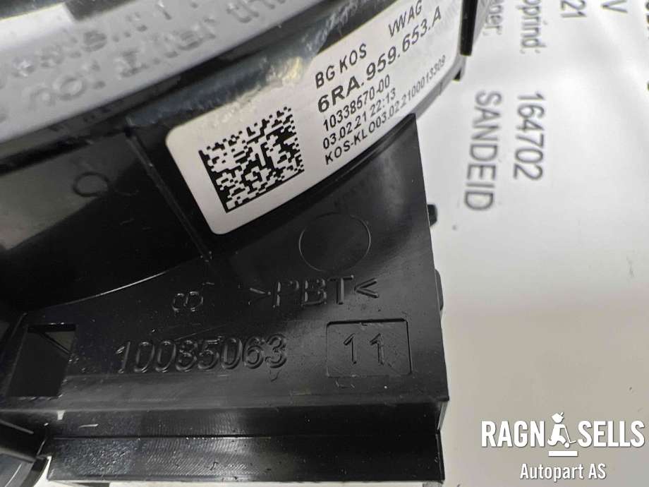 Airbag slepering til Škoda Citigo-e 2019-->> (6RA 959 653 A|)