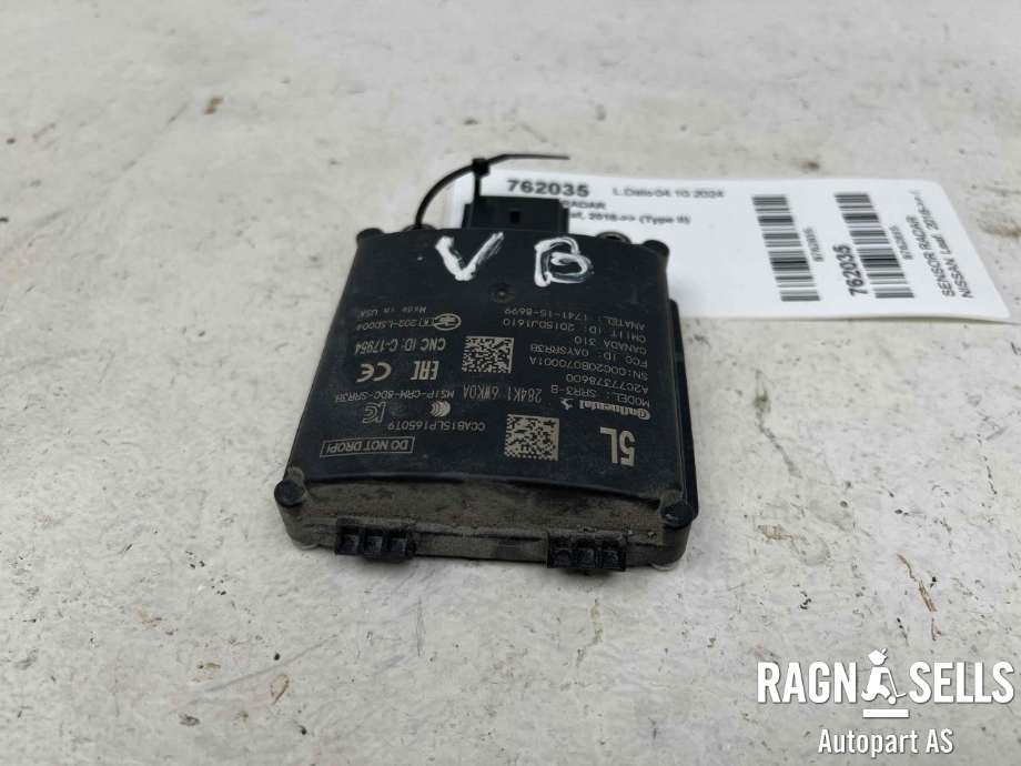 Sensor radar til Nissan Leaf 2018-->> (Type II)  (CONTINENTAL|284K16WK0A|A2C77378600|)