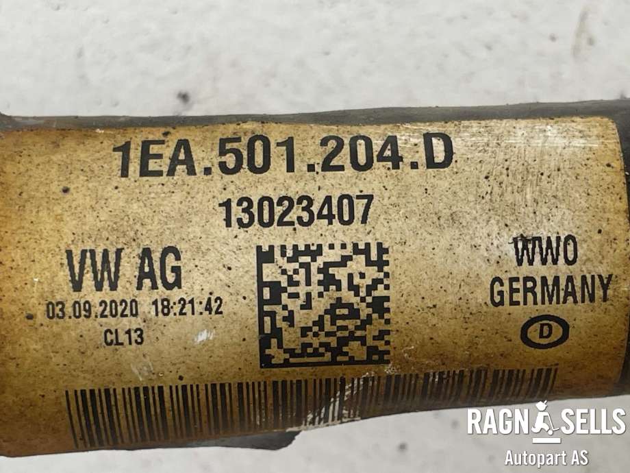 Drivaksel høyre bak, elbil til VW ID.3 2020-->>  (1EA 501 204 D|1EA 501 204 DX|)