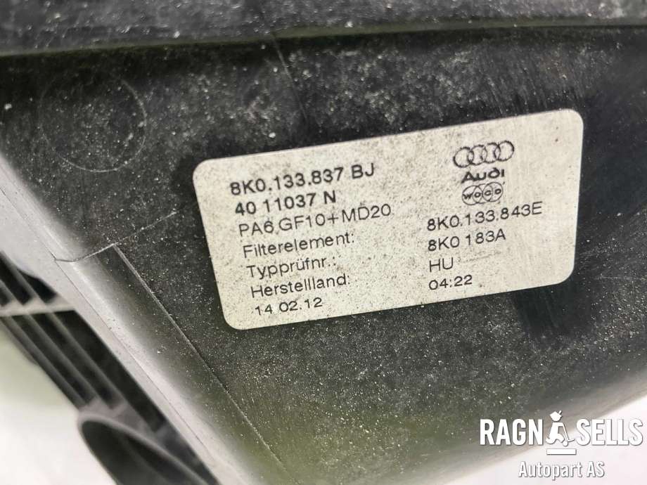 Luftfilterboks til Audi A4 2007-2014 (Type IV) (B8) (B8) (8K0133837BJ|)