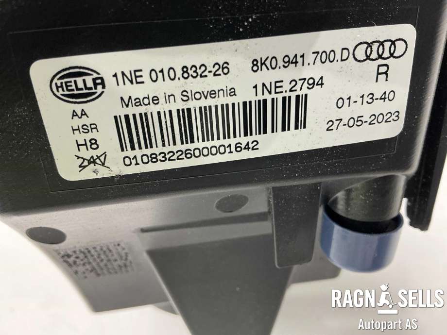 Tåkelykt høyre foran til Audi A4 2007-2014 (Type IV) (B8) (B8) (8K0 941 700 D|8K0 941 700 B|)