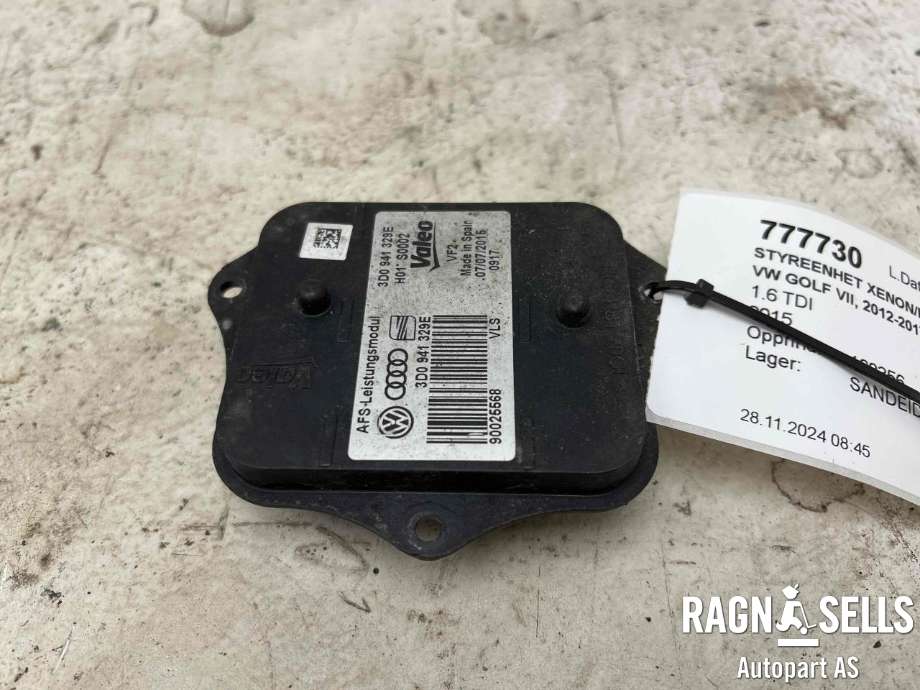 Styreenhet xenon/ballast til VW Golf VII 2012-2017 (Fase 1)  (3D0 941 329 D|3D0 941 329 E|)