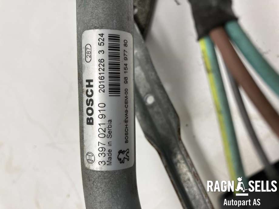 Viskermotor frontrute komplett m/overføring til Citroën C3 2016-->> (Type III)  (9815497780|3397021910|)