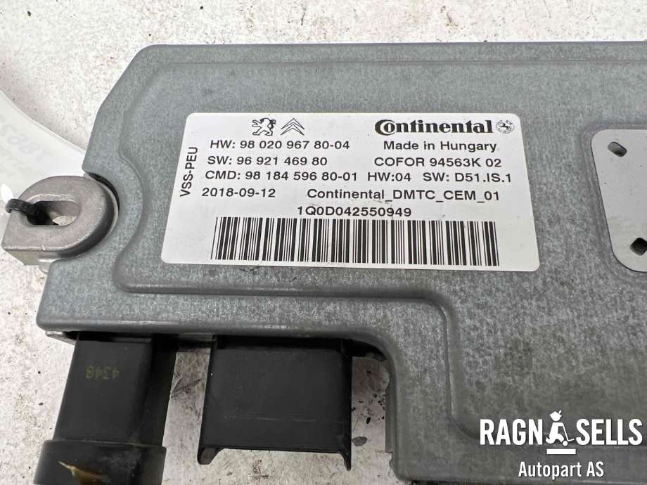 Styreenhet tenning til Peugeot Expert 2016-->> (Type III) (CONTINENTAL|9818459680|9802096780-04|9692146980|)