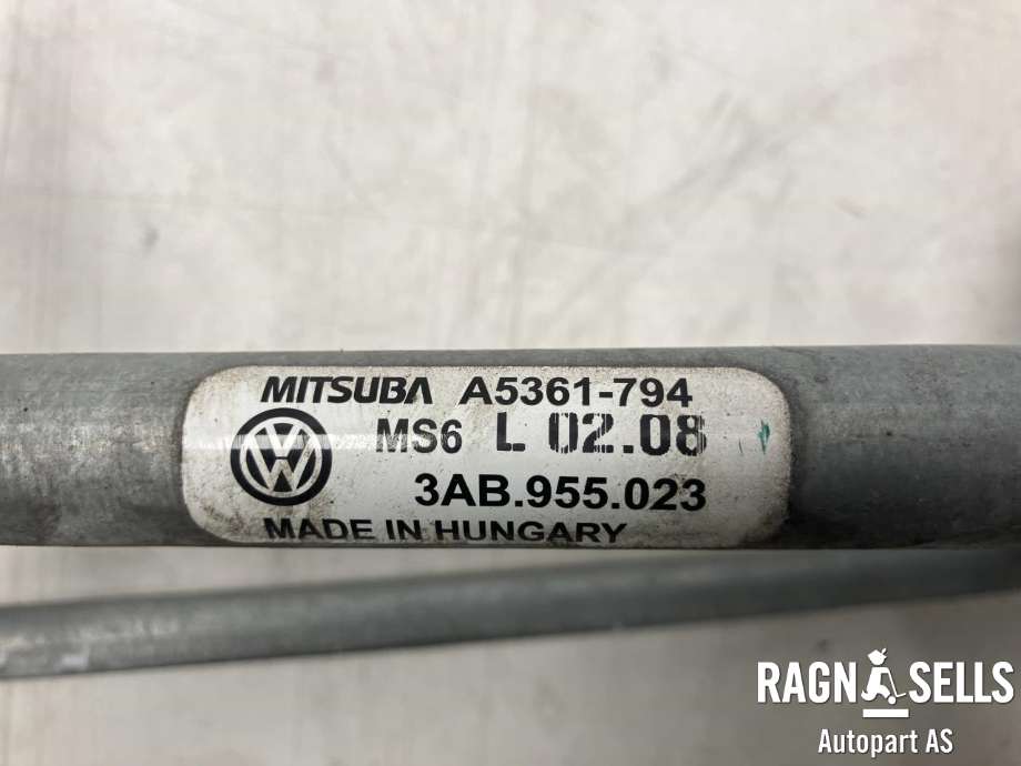 Viskermotor frontrute komplett m/overføring til VW Passat 2011-2015 (B7) (B7) (3AB 955 023 A|)