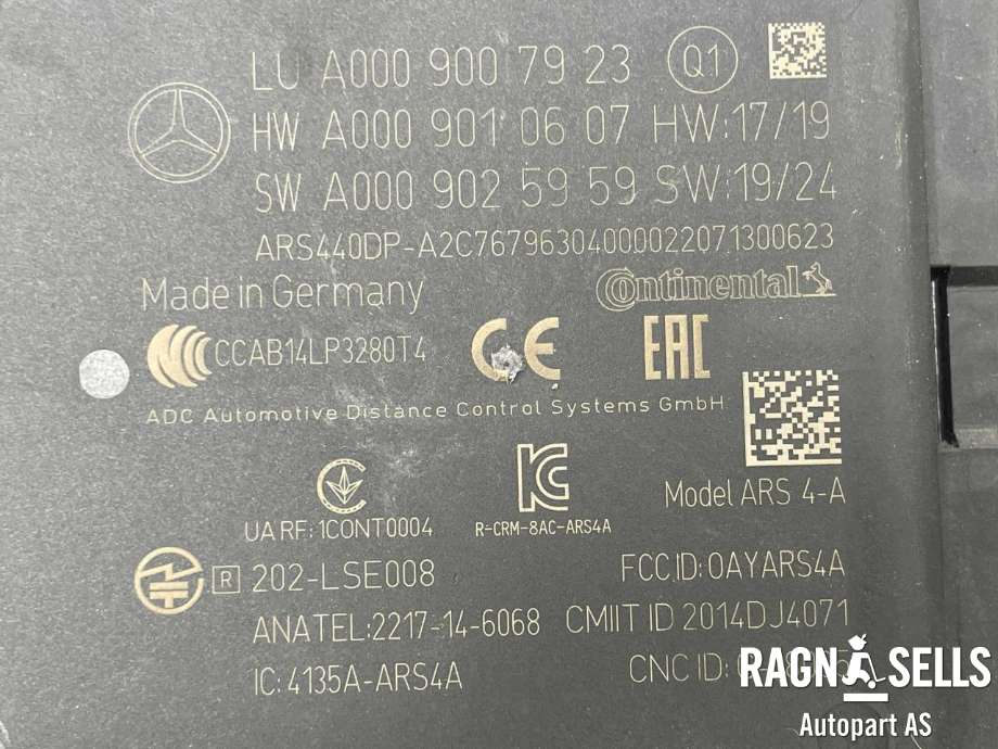 Sensor radar til Mercedes E-Klasse 2016-2023 (W213) (W213) (A 000 900 79 23|A0009010607|A0009025959)