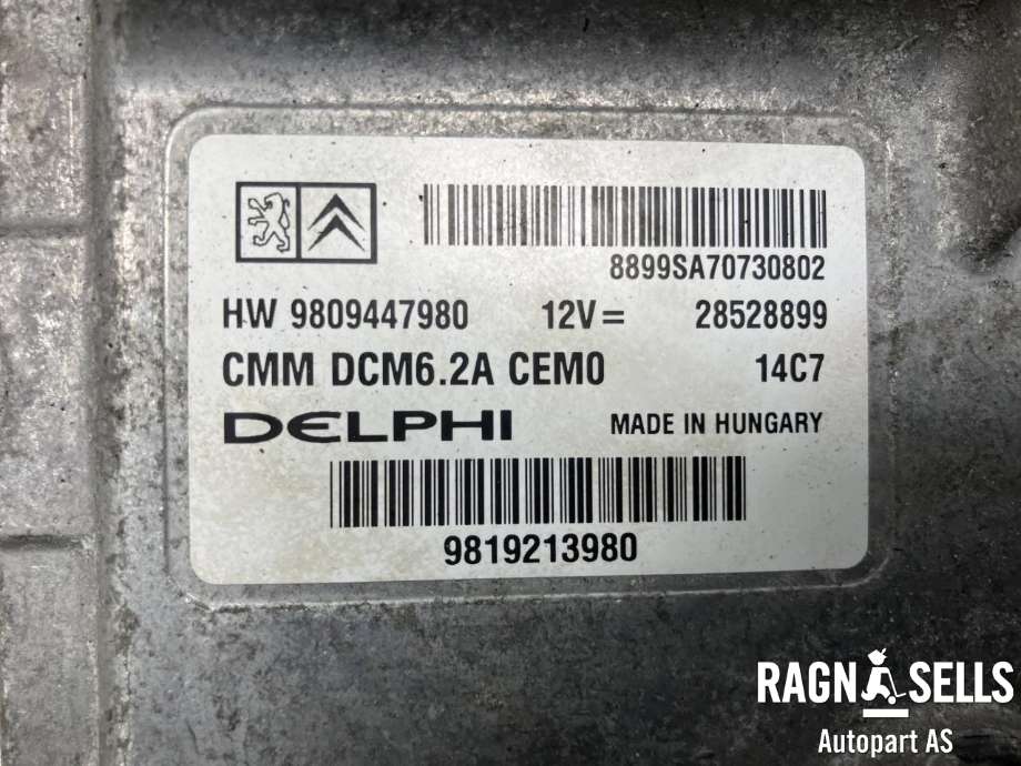Styreenhet motor til Peugeot Expert 2016-->> (Type III)  (9819213980|)