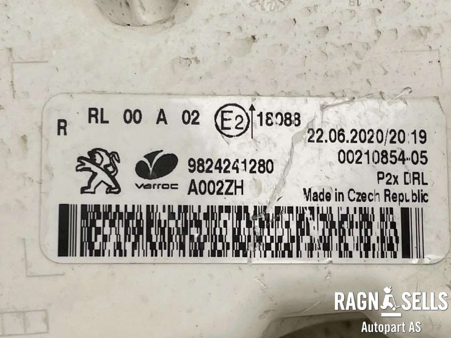 Kjørelys led høyre foran til Peugeot 208 2019-->> (Type II)  (98 330 361 80|)