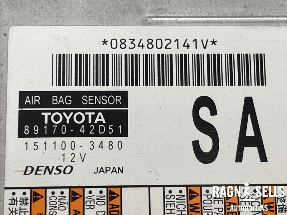 Airbag elektronikk til Toyota RAV4 2019-->> (Type V)  (DENSO|151100-3480|89170-42D51|)