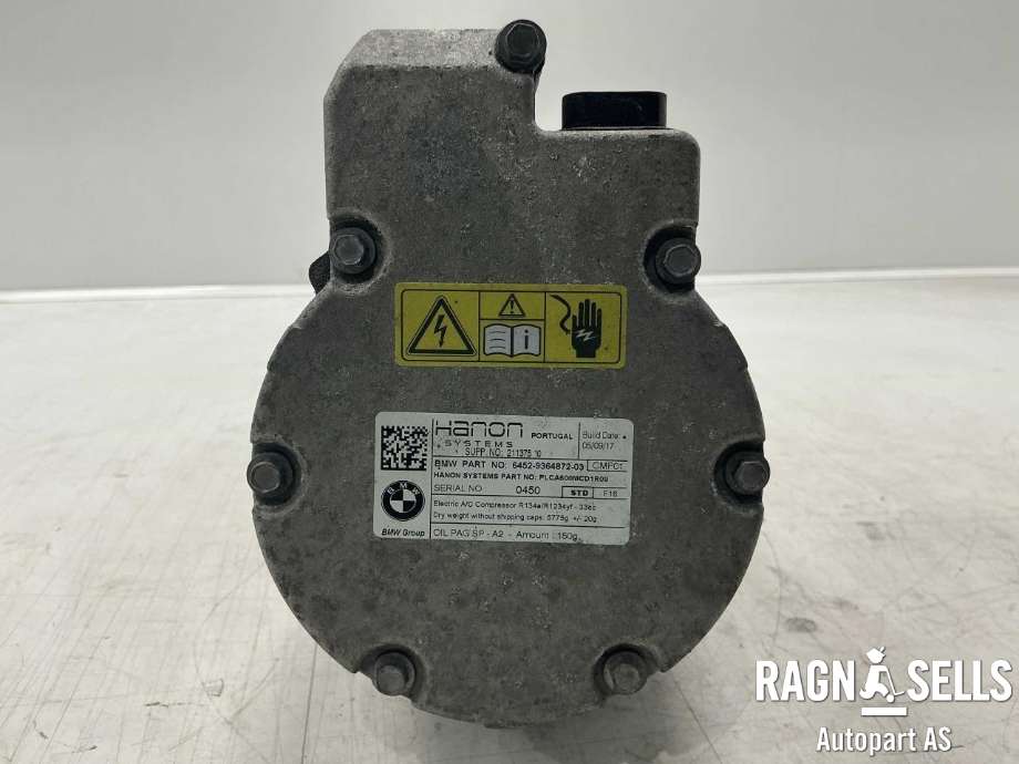 Aircondition kompressor hybrid til BMW 5-Serie 2017-->> (G30/G31) (G30/G31) (HANON|64 52 9 496 106|211375|64 52 9 364 872|64522558051|64526830620|64526998207|64526998209|64526998210|64529320855|64529343806|64529343808|64529347659|64529347661|64529347662|64)
