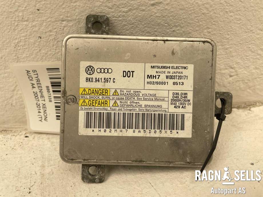 Styreenhet xenon/ballast til Audi A4 2007-2014 (Type IV) (B8) (B8) (8K0 941 597 E|W003T20171|)