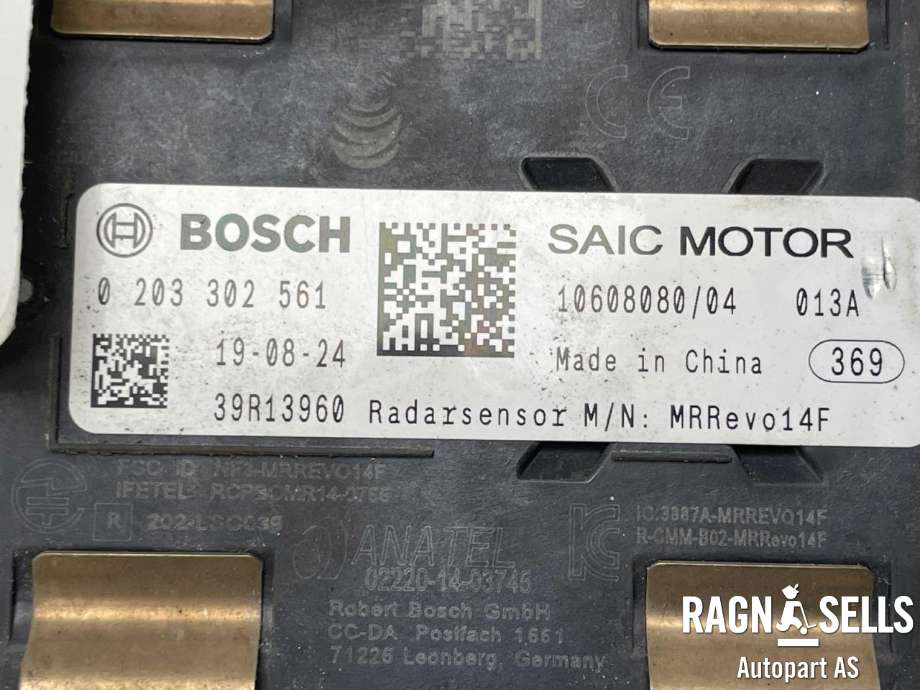 Sensor radar til MG ZS EV 2019-2021 (Type I, Fase 1) (BOSCH|10608080/04|0203302561|)