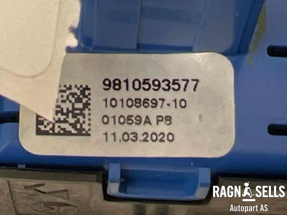 Bryter elektrisk håndbrekk/parkbrems til Peugeot e-208 2019-->>  (9810593577|98 105 935 VV|)