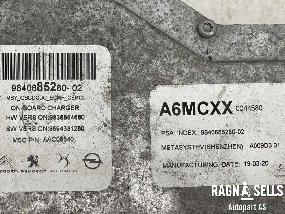 Batterilader (OBC - On Board Charger) til Peugeot e-208 2019-->>  (1675812180|9840685280|9840685280-02)