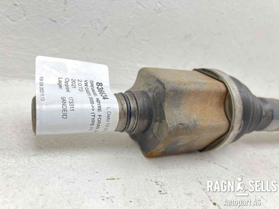 Drivaksel høyre foran, diesel/automat til VW Caddy 2020-->> (Type IV)  (3Q0 407 272 CE|)