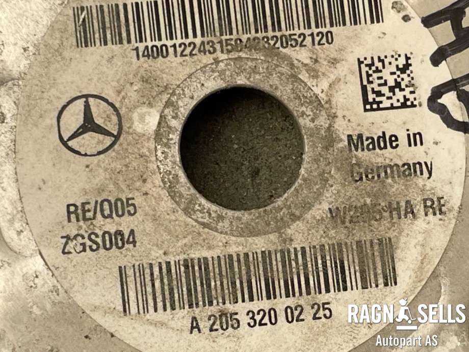 Fjær bak nivå luftpute/belg til Mercedes C-Klasse 2014-2018 (Fase 1) (W205) (W205) (A 205 320 02 25|)
