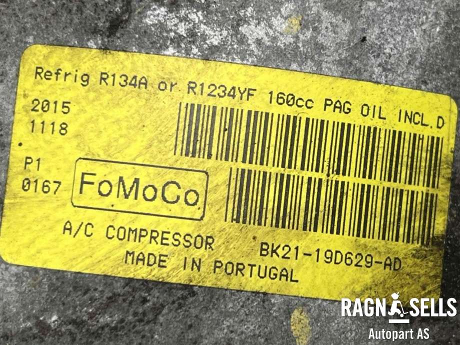 Aircondition kompressor til Ford Transit Custom 2013-2023 (Type I)  (BK21-19D629-AD|BK21-19D629-AG|)