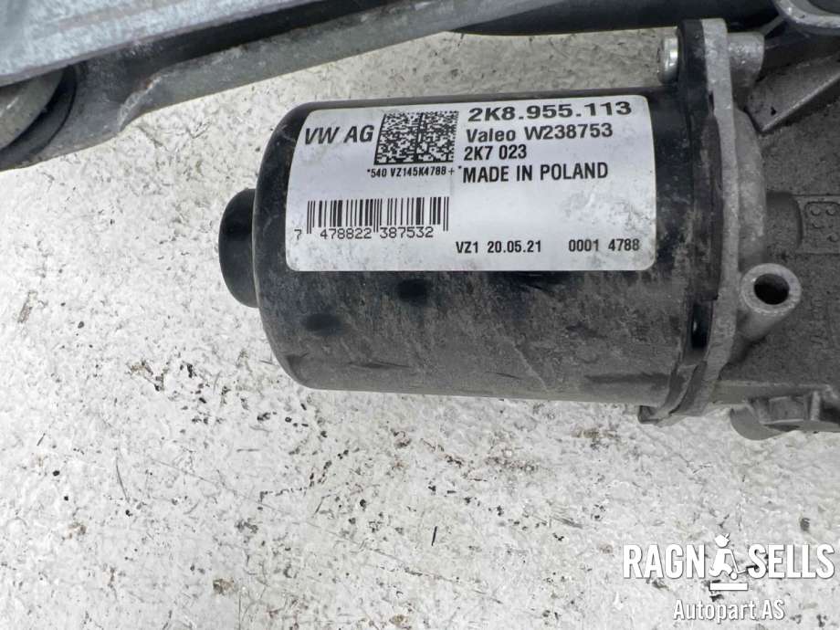 Viskermotor frontrute komplett m/overføring til VW Caddy 2020-->> (Type IV)  (2K8955113|2K8 955 023|W238753)