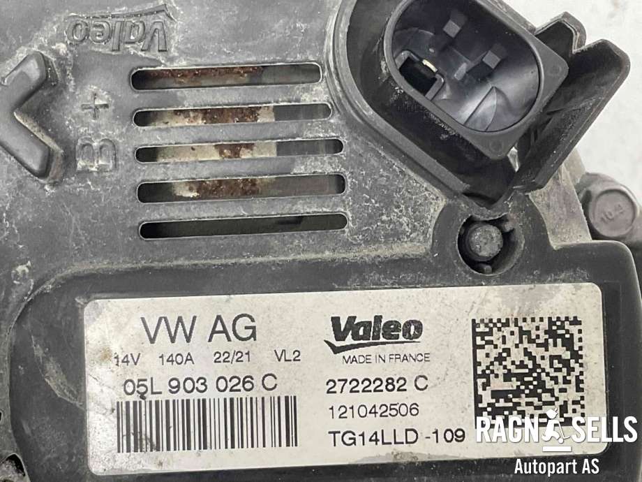 Dynamo diesel til VW Caddy 2020-->> (Type IV) (VALEO|05L 903 026 C|05L 903 026 CX|05L903026L|05L903026LX|2722282C)